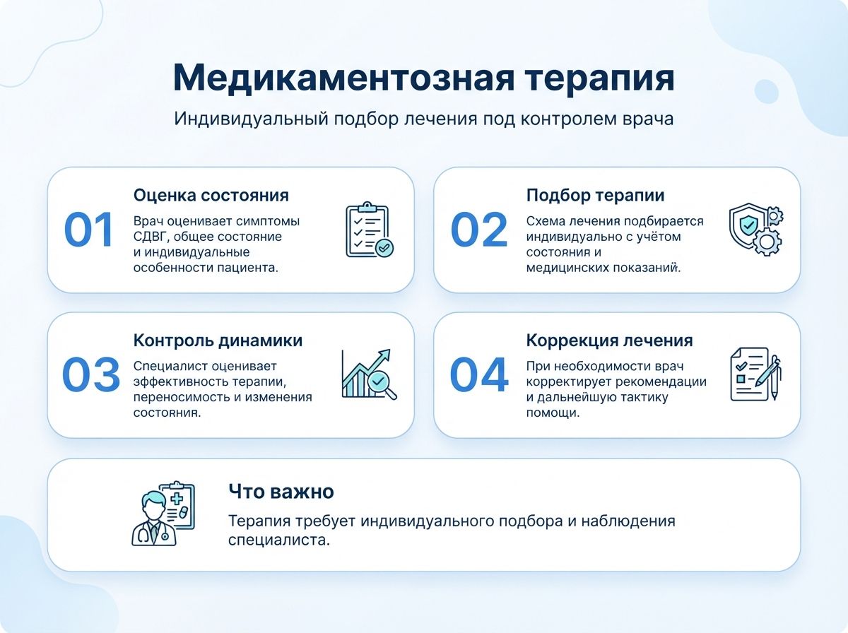 Лечение СДВГ в Озёрске у детей и взрослыхинфографика